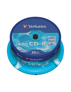 BOBINA 25 CD-R VERBATIM 52X 700MB CRYSTAL