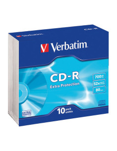 PACK 10 CD-R VERBATIM 52X 700MB EXTRA PROTECTION