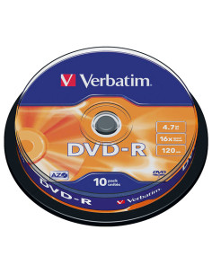 BOBINA 10 DVD-R VERBATIM 16X 47GB ADVANCED AZO