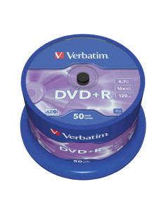BOBINA 50 DVDR VERBATIM 16X 47GB ADVANCED AZO
