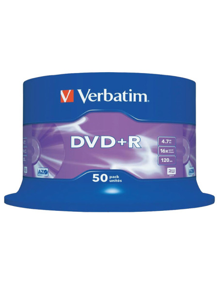 BOBINA 50 DVDR VERBATIM 16X 47GB ADVANCED AZO