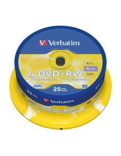 BOBINA 25 DVDRW VERBATIM 16X 47GB ADVANCED