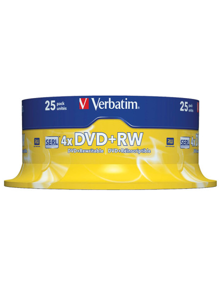 BOBINA 25 DVDRW VERBATIM 16X 47GB ADVANCED
