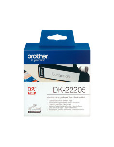 BROTHER CINTA CONTINUA DE PAPEL TÉRMICO ADHESIVO - BLANCO - 62MMX3048M