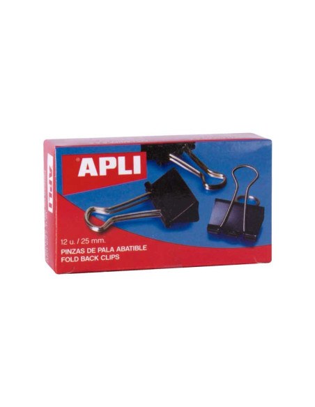 CAJA 12 PINZAS DE PALA APLI ABATIBLE 25mm