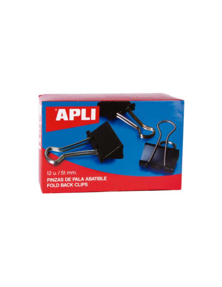 CAJA 12 PINZAS DE PALA APLI ABATIBLE 51mm