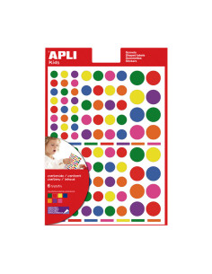 BLÍSTER 6h GOMETS APLI KIDS MULTICOLOR CÍRCULOS