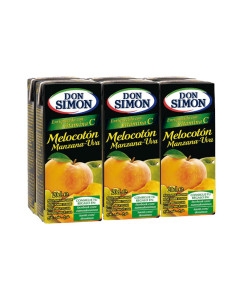 PACK 6 BRICKS ZUMO DE MELOCOTÓN DON SIMÓN 200ml SIN AZÚCAR