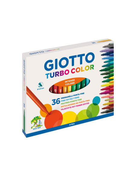 ROTULADOR FIBRA GIOTTO TURBO COLOR  ESTUCHE de 36