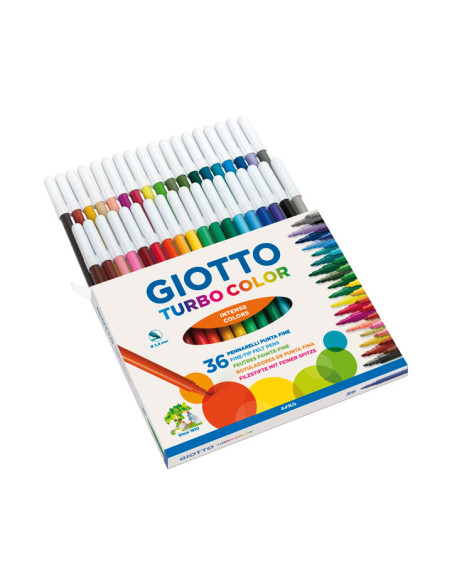 ROTULADOR FIBRA GIOTTO TURBO COLOR  ESTUCHE de 36