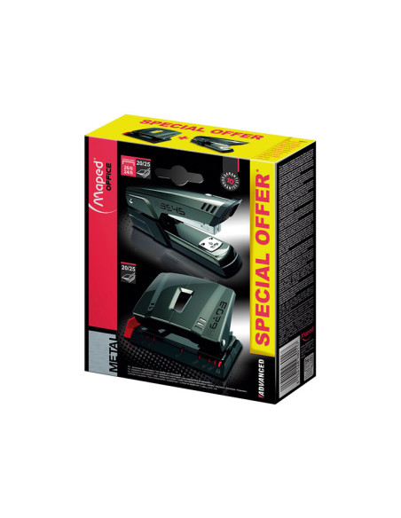 MAPED KIT DE GRAPADO AVANCED METAL GRAPADORA HALF  PERFORADORA 2 AGUJEROS 2025 HOJAS
