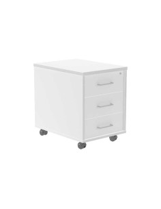 BUCK MÓVIL ROCADA SERIE STORE 3 CAJONES ALUMINIO-BLANCO 43x59x58cm