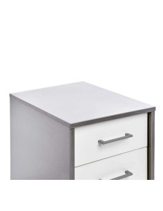 BUCK MÓVIL ROCADA SERIE STORE 3 CAJONES ALUMINIO-BLANCO 43x59x58cm 2