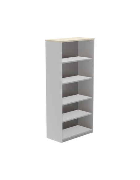 ARMARIO LIBRERÍA ROCADA SERIE STORE  ALUMINIO - HAYA 195x90cm