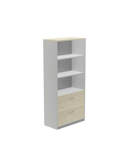 ARMARIO CARPETERO ROCADA SERIE STORE  ALUMINIO - HAYA 195x90cm