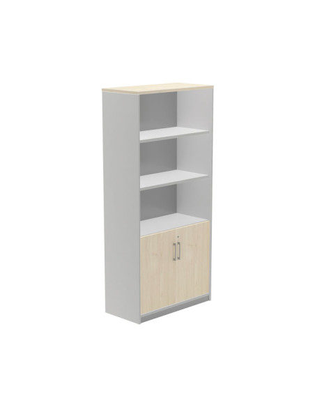 ARMARIO PUERTAS BAJAS ROCADA SERIE STORE  ALUMINIO - HAYA 195x90cm
