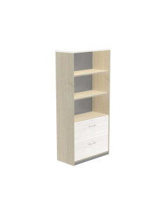 ARMARIO PUERTAS BAJAS ROCADA SERIE STORE  ALUMINIO - BLANCO 195x90cm