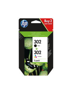 PAQUETE DE AHORRO DE 2 CARTUCHOS DE TINTA ORIGINAL HP 302 NEGROTRICOLOR