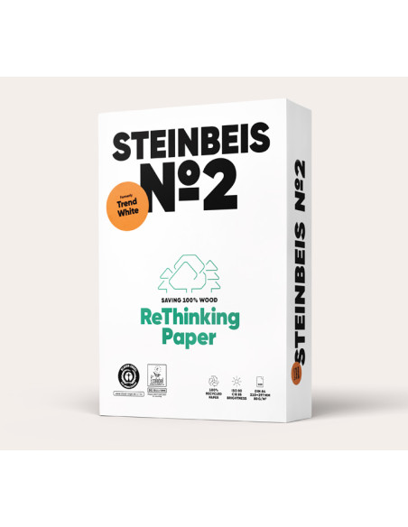 CAJA 5 PAQUETES 500h PAPEL STEINBEIS TREND WHITE 80gr