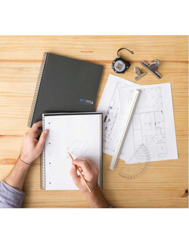 CUADERNO MIQUEL RIUS NOTEBOOK 4 A4 BASIC GRAFITO HORIZONTAL