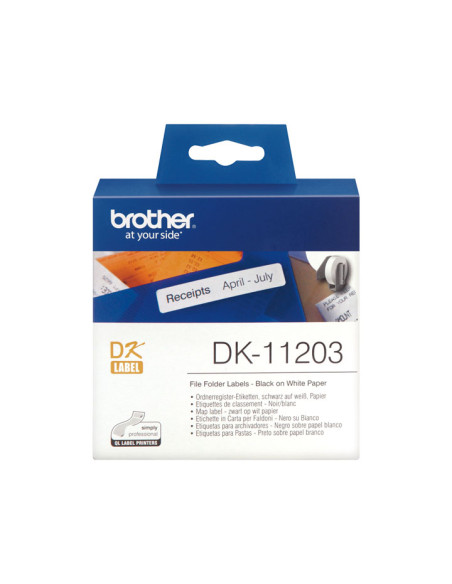 BROTHER ETIQUETAS PARA CARPETAS 17MMX87MM 300 UNIDADES DE PAPEL