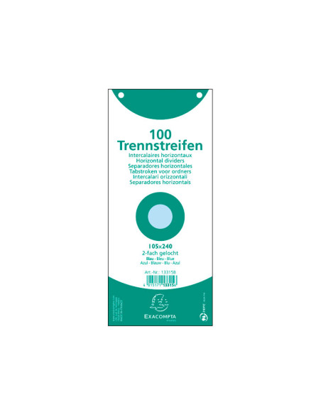 PACK 100 FICHAS EXACOMPTA SEPARADORAS