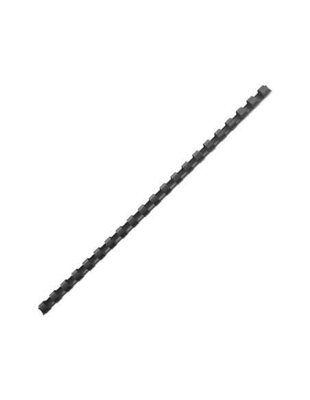 CANUTILLO PLASTICO FELLOWES 21 anillas paso US NEGRO 8 mm CAJA de 100