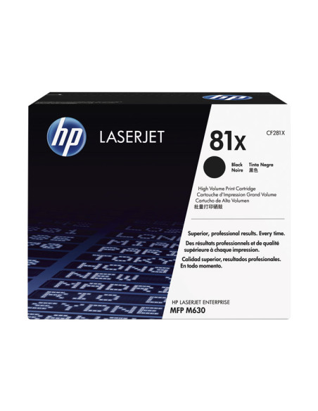 CARTUCHO DE TÓNER ORIGINAL LASERJET HP 81X DE ALTA CAPACIDAD