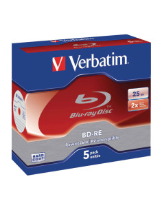 PACK 5U BD-RE BLU-RAY VERBATIM 2X 25GB SINGLE LAYER
