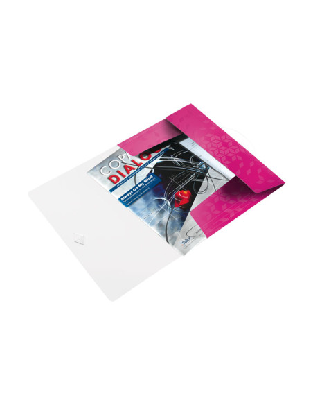 CARPETA de GOMAS y SOLAPAS LEITZ WOW PP A4 FUCSIA