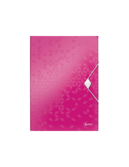 CARPETA de GOMAS y SOLAPAS LEITZ WOW PP A4 FUCSIA