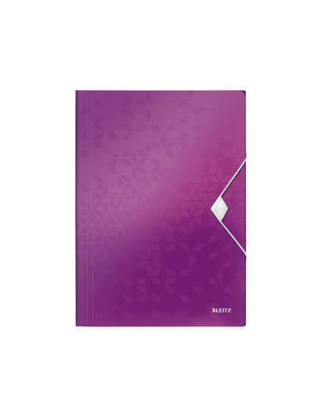 CARPETA de GOMAS y SOLAPAS LEITZ WOW PP A4 VIOLETA