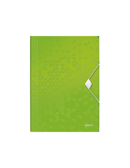 CARPETA de GOMAS y SOLAPAS LEITZ WOW PP A4 VERDE