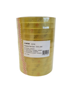 PACK 12 ROLLOS CINTA ADHESIVA A-SERIES 12mm x 66m