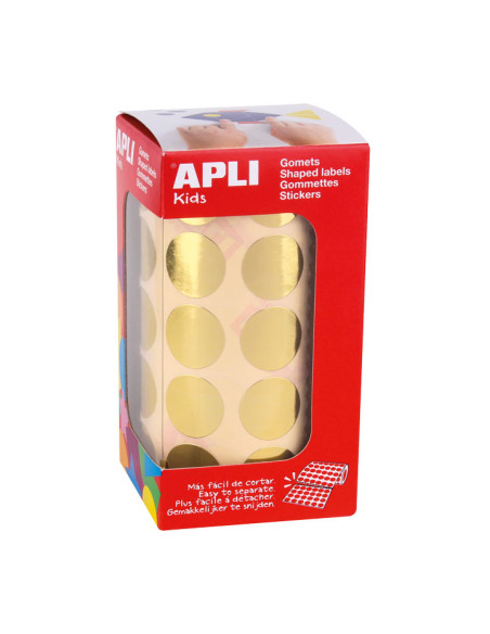 ROLLO GOMETS APLI CIRCULOS 20mm METALIZADOS