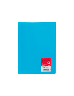 CARPETA GRAFOPLÁS CON 10 FUNDAS POLIPLÁS COLOR TRANSLÚCIDO