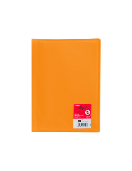 CARPETA GRAFOPLÁS CON 10 FUNDAS POLIPLÁS COLOR TRANSLÚCIDO