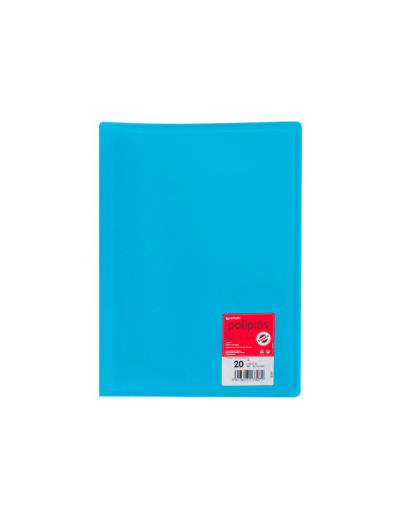 CARPETA GRAFOPLÁS CON 20 FUNDAS POLIPLÁS COLOR TRANSLÚCIDO