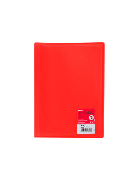 CARPETA GRAFOPLÁS CON 20 FUNDAS POLIPLÁS COLOR TRANSLÚCIDO