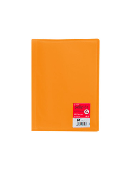 CARPETA GRAFOPLÁS CON 20 FUNDAS POLIPLÁS COLOR TRANSLÚCIDO