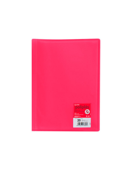 CARPETA GRAFOPLÁS CON 20 FUNDAS POLIPLÁS COLOR TRANSLÚCIDO