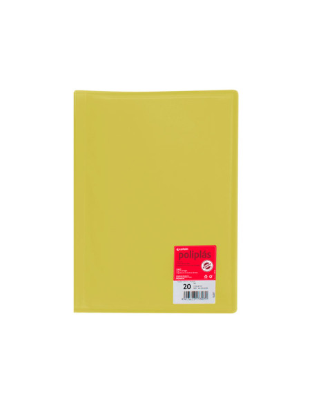 CARPETA GRAFOPLÁS CON 20 FUNDAS POLIPLÁS COLOR TRANSLÚCIDO