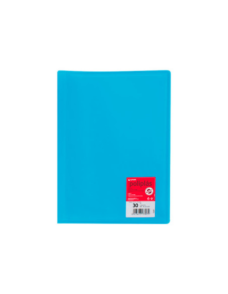CARPETA GRAFOPLÁS CON 30 FUNDAS POLIPLÁS COLOR TRANSLÚCIDO