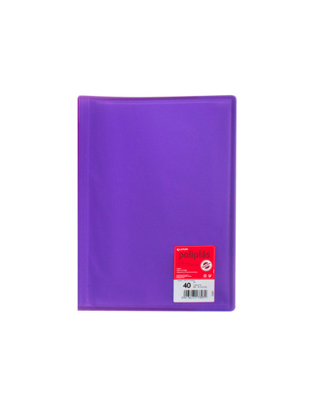 CARPETA GRAFOPLÁS CON 40 FUNDAS POLIPLÁS COLOR TRANSLÚCIDO