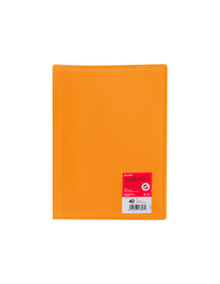 CARPETA GRAFOPLÁS CON 40 FUNDAS POLIPLÁS COLOR TRANSLÚCIDO