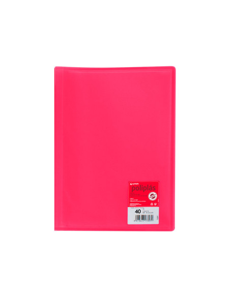 CARPETA GRAFOPLÁS CON 40 FUNDAS POLIPLÁS COLOR TRANSLÚCIDO