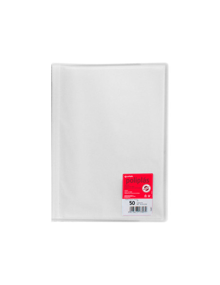 CARPETA GRAFOPLÁS CON 50 FUNDAS POLIPLÁS COLOR TRANSLÚCIDO