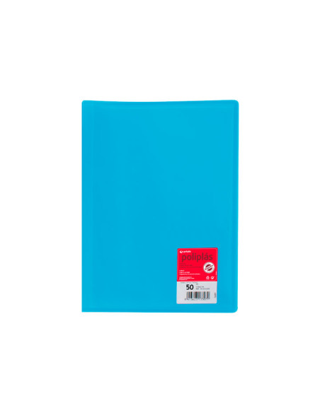 CARPETA GRAFOPLÁS CON 50 FUNDAS POLIPLÁS COLOR TRANSLÚCIDO