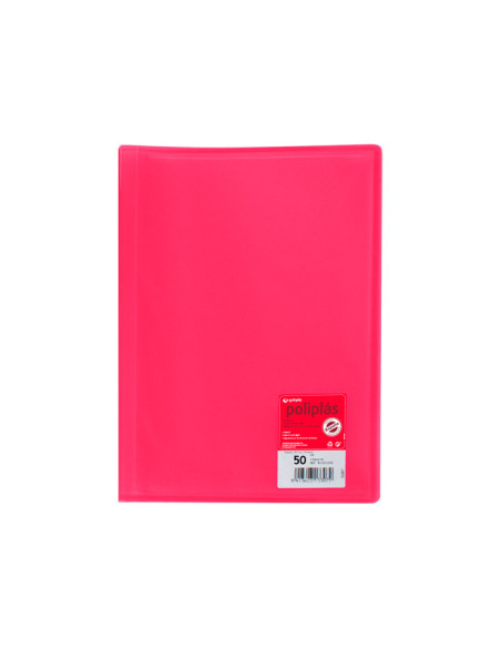 CARPETA GRAFOPLÁS CON 50 FUNDAS POLIPLÁS COLOR TRANSLÚCIDO