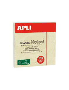 BLOC 100h NOTAS ADHESIVAS APLI CLASSIC 75x57mm